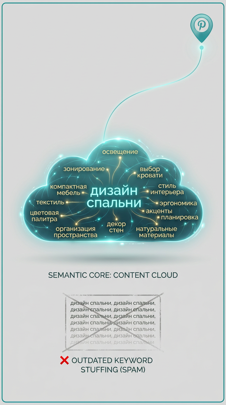 Семантическое ядро &mdash; схема построения облака слов для Pinterest