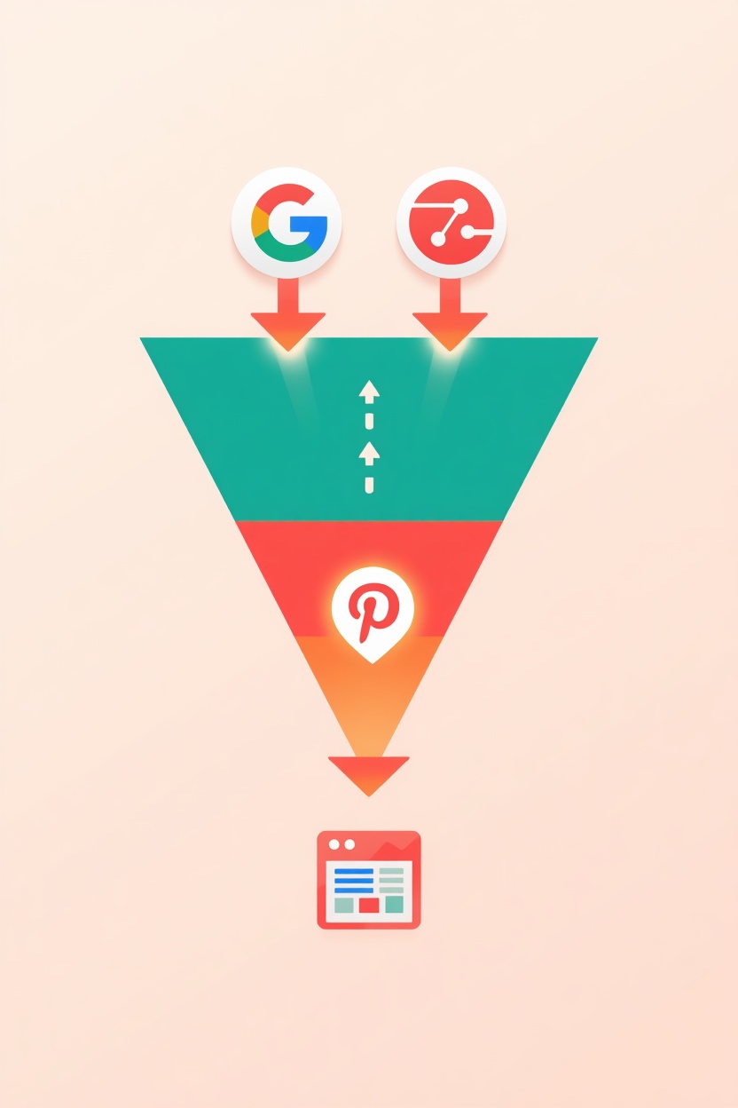 Трафик Pinterest из Google и Яндекса &mdash; воронка переходов