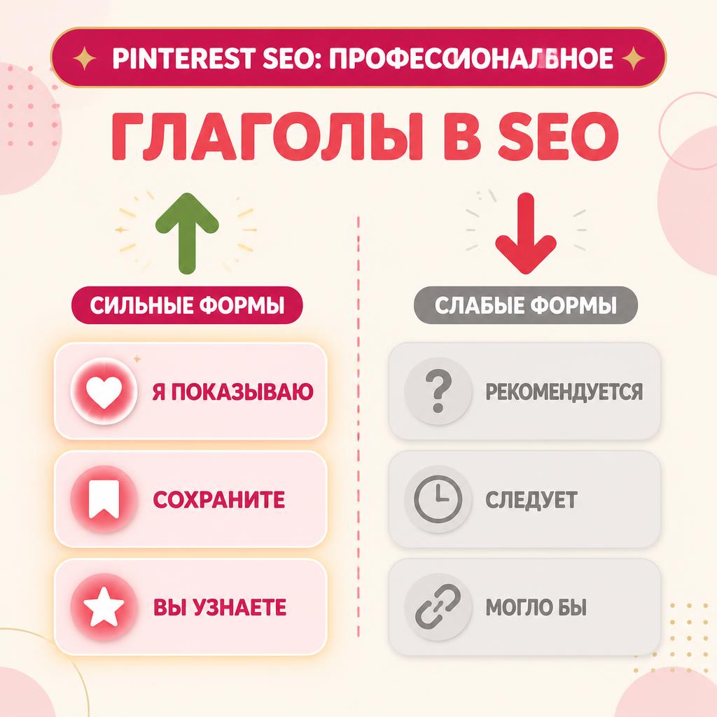 Схема: сильные и слабые глагольные формы в SEO